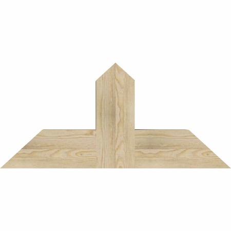 Ekena Millwork Portland Rough Sawn Timber Gable Bracket, Douglas Fir, 36"W x 16"H x 6"D x 6"F, 11/12 Pitch GBW036X16X0606POR00RDF